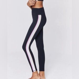 Spiritual Gangster Leggings with Pink Stripes